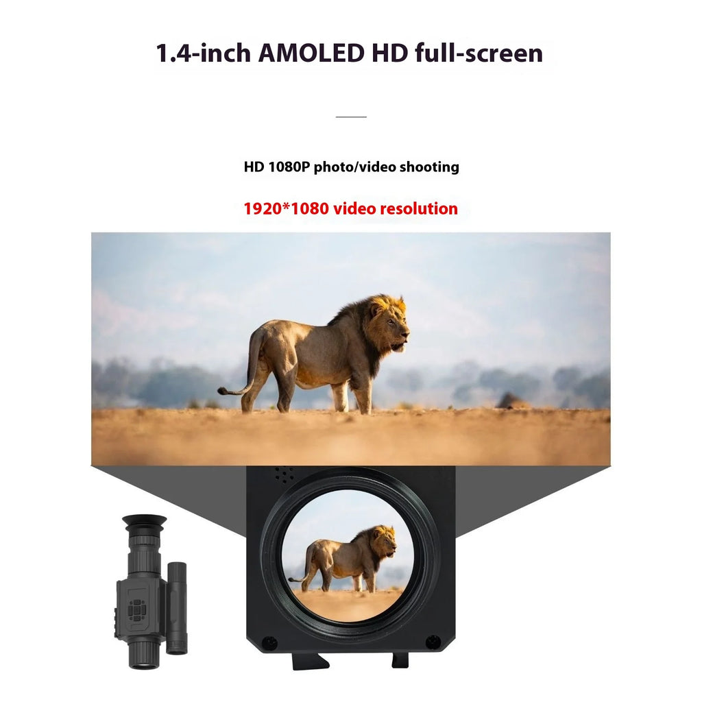 Hunting sight 1.4-inch screen, camera/video, COMS imaging, optical technology 5x magnification, visible up to 400 meters