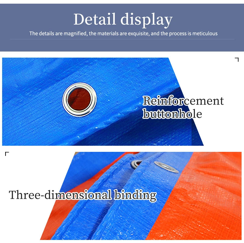 Tarpaulin Awning Durable Tarp Rectangle Sun Shade Patio Sunrays UV Block Waterproof Rain Cover Camping Outdoor Facility Backyard