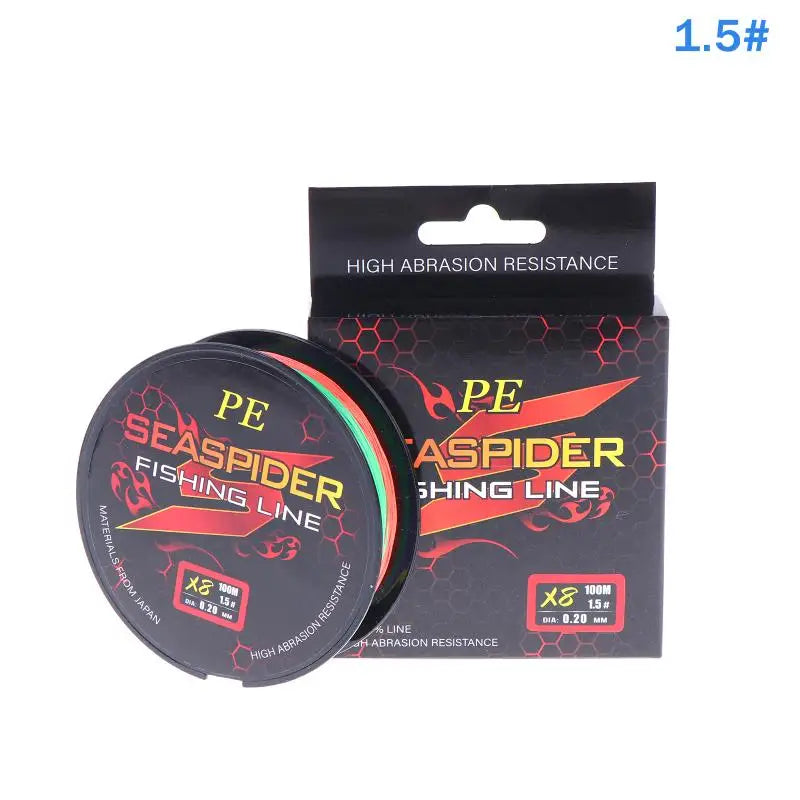8 Strands 100M PE Braided Fishing Line Multifilament Fishing Lines Sea Wire Fly Carp Braided Line Smooth Carp Fishing Line