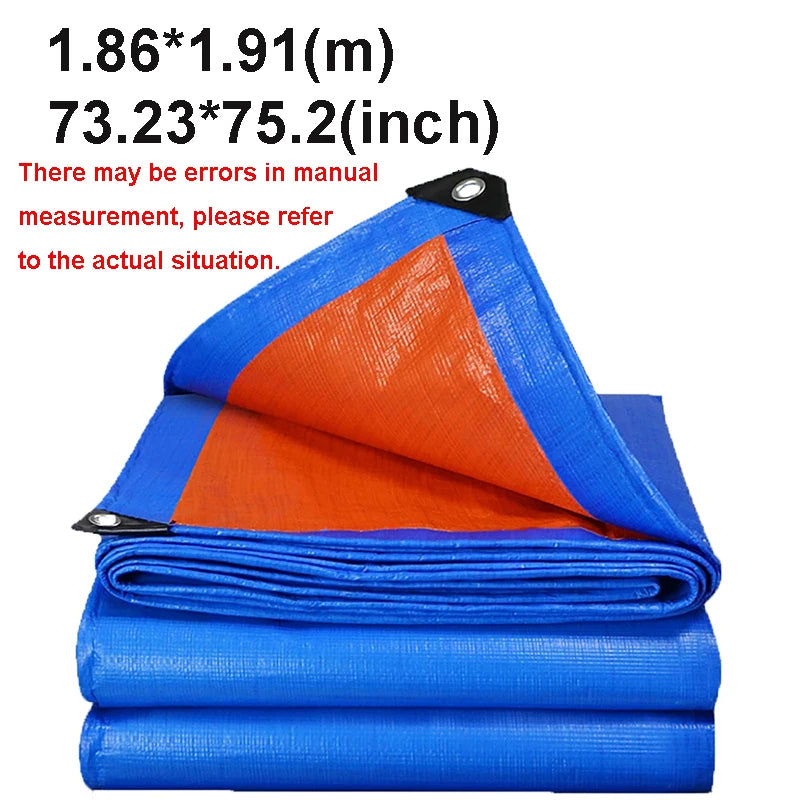 Tarpaulin Awning Durable Tarp Rectangle Sun Shade Patio Sunrays UV Block Waterproof Rain Cover Camping Outdoor Facility Backyard