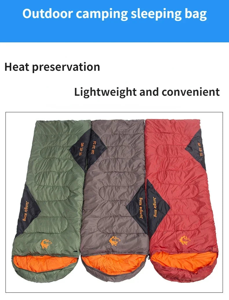 MOUNTAINHIKER JUNGLEKING Camping Sleeping Bag Ultralight Waterproof 4 Season Warm Envelope Sleeping Bags for Outdoor Hiking