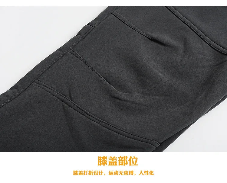 New Fishing Outdoor Jackets Suit Men's Winter Warm Plus Velvet Soft Shell Pants Fishing Ski Mountaineering Clothing Cold Fleece