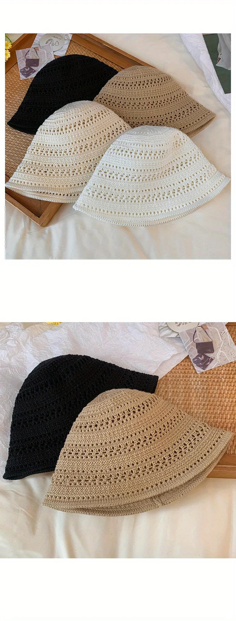 Women's Fashion Fisherman Hat, Breathable Summer Wide Brim Bucket Hat, UV Protection Sun Hat for Beach Travel Camping Hiking