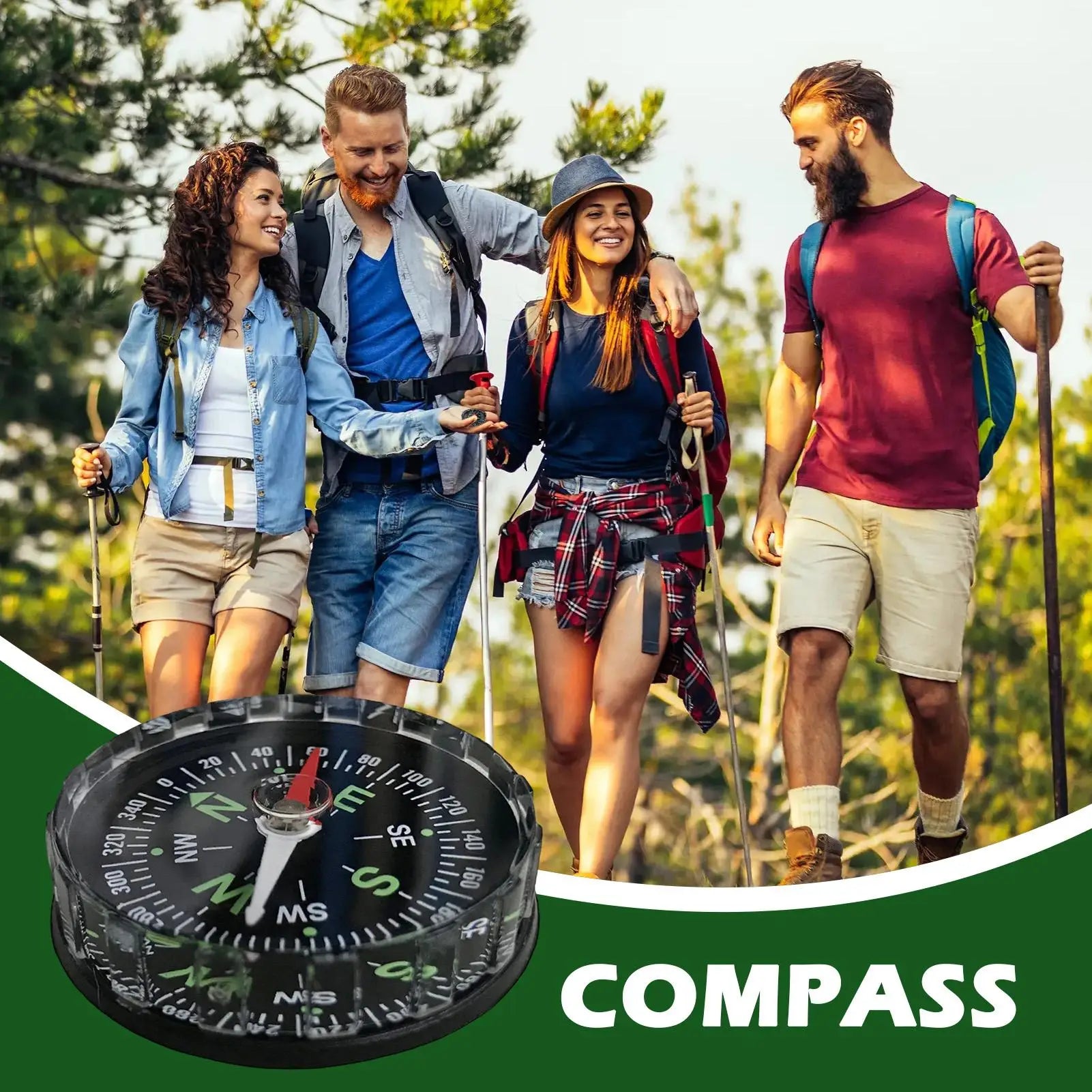 Survival Compass Navigation tool Portable compass instrument Outdoor Anti-loss accessories Exploration Gears for Survival Travel