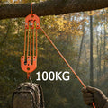 Game Hoist Pulley System Hunting Equipment System Safety Backpack Hanging Lifting Tool Pulley for Hauling Management