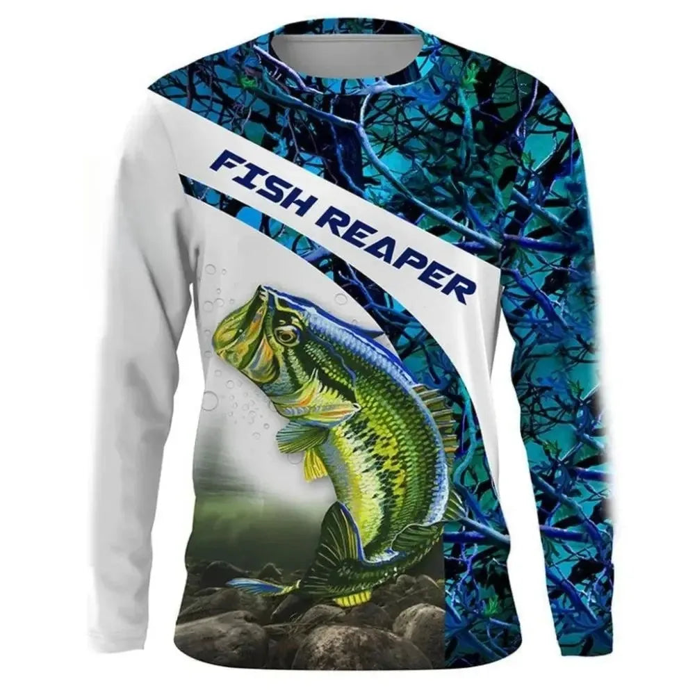 Fishing shirts men's T-shirts men's long-sleeved clothing autumn streetwear crew neck long-sleeved men's T-shirts men's cas