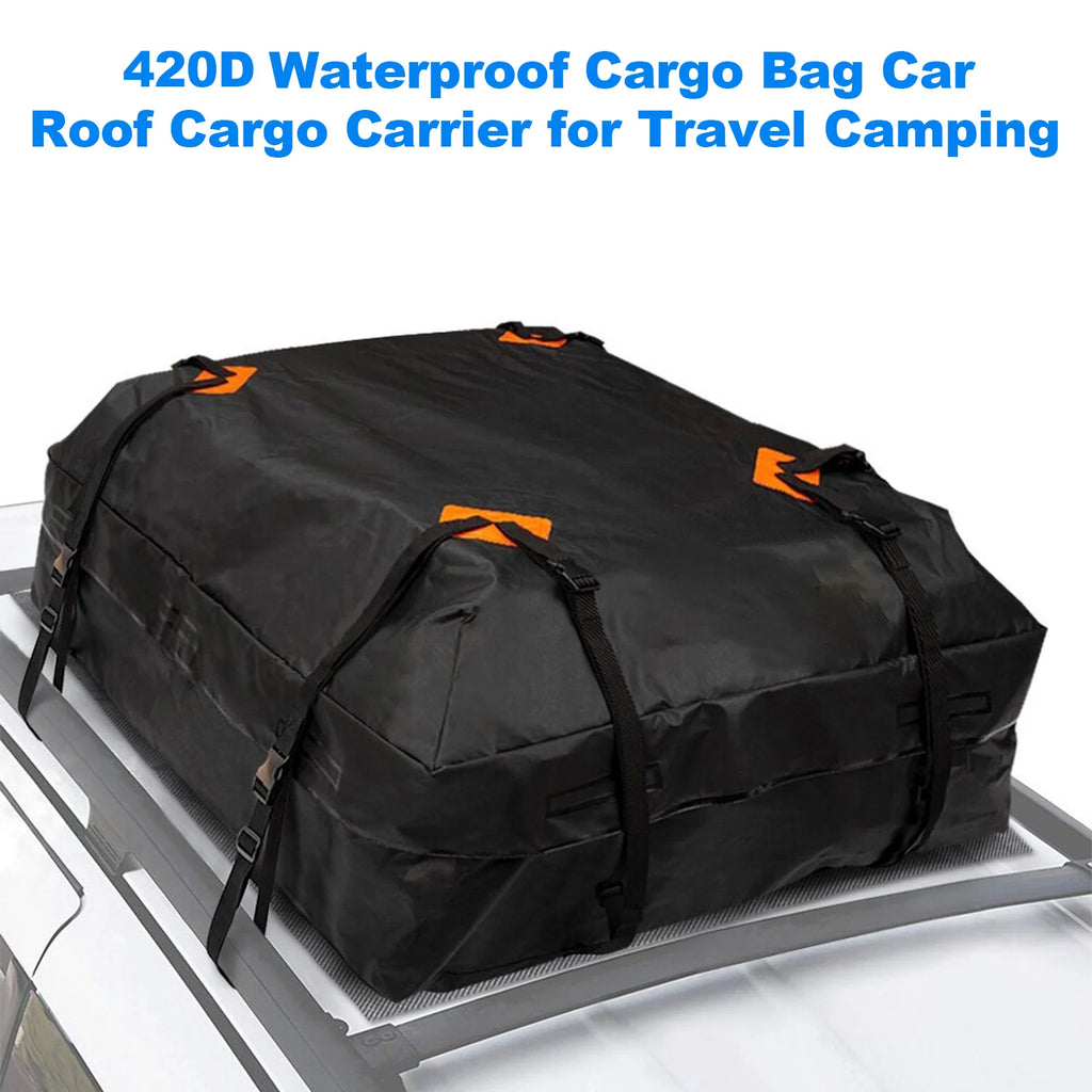 Universal Car 425L Cargo Bag 420D Waterproof Roof Cargo Carrier Luggage Bag Storage Cube Bag for Travel Camping Luggage Bags