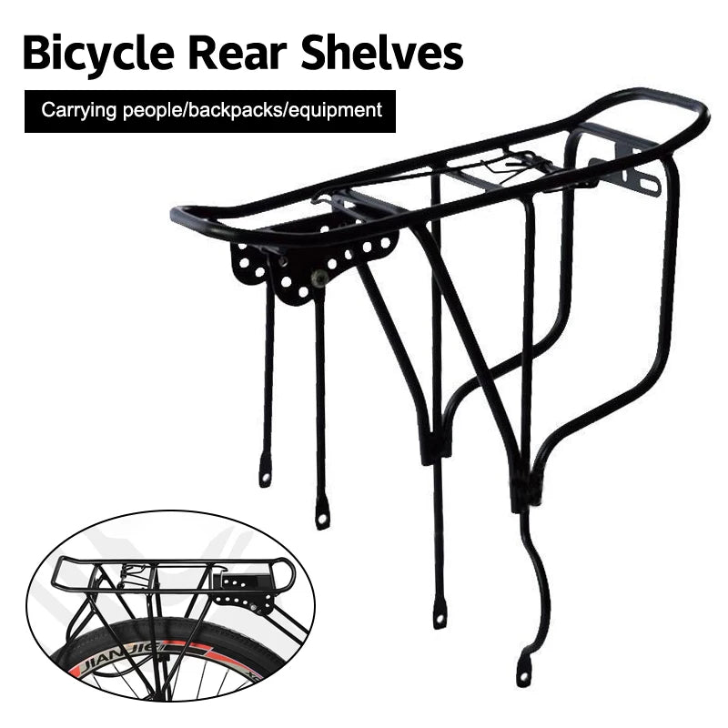 Back Seat Bicycle Rear Luggage Cargo Rack Portable Sturdy Carrier Mountain Bike Bicycle Carrier