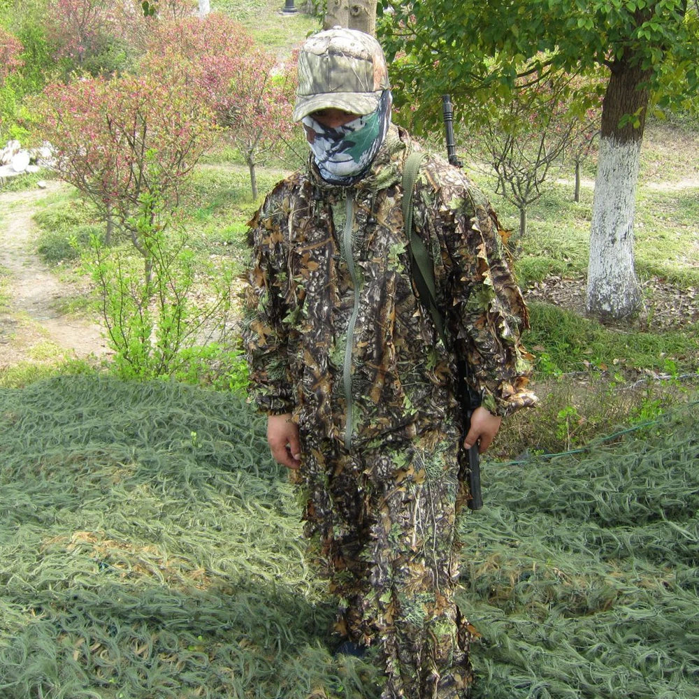 Outdoor hunting camouflage cloak leaf Suit camouflage suit Ghillie suit raincoat style Bird Watching Photography clothes