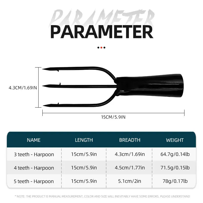 3/4/5 Fishing Tools Harpoon Tip Barbed Sharply Spring Steel Fishing Accessories