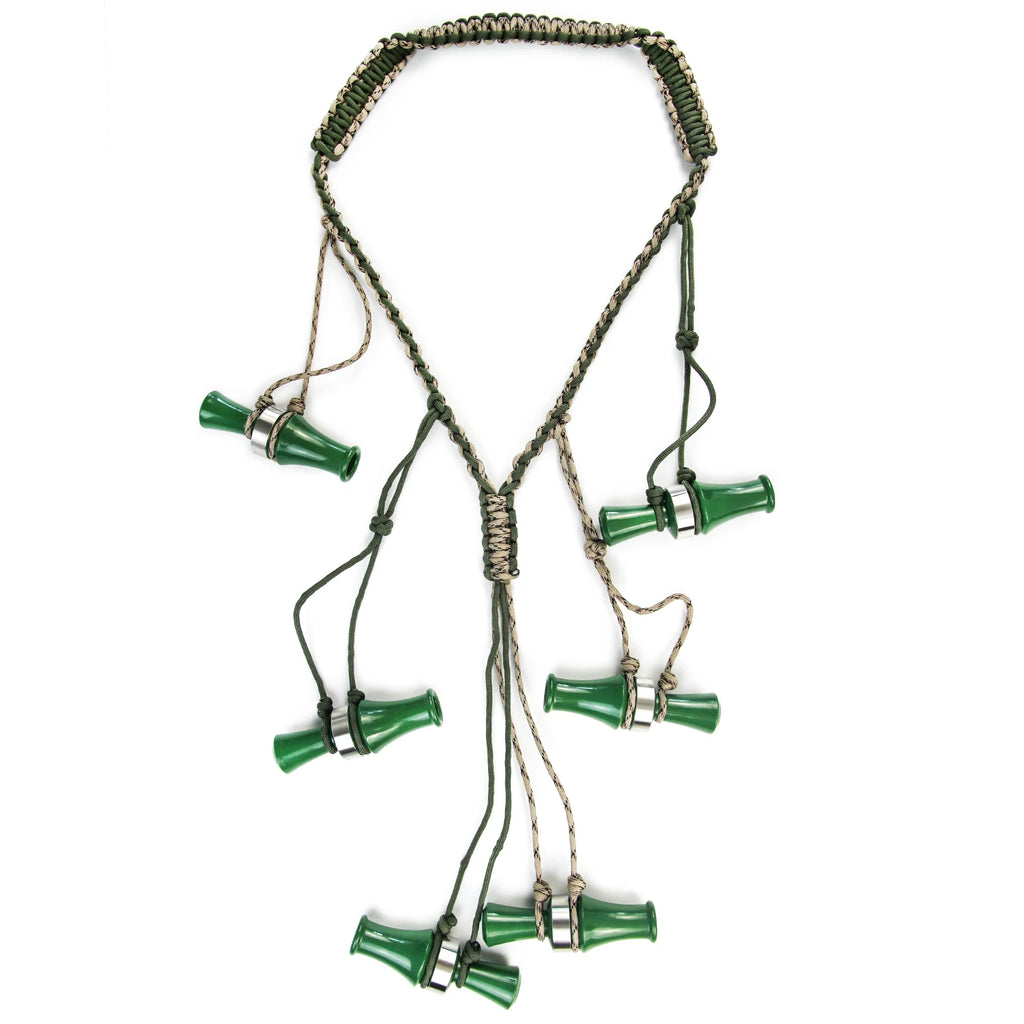 Hunting Decoy Rope Duck Call Lanyard Cord Hunter Game Adjustable 12 Rings Braided Whistle Bird Collar Sling Hunting Supplies New
