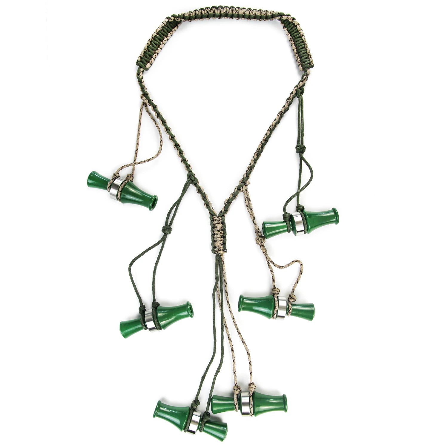 Hunting Decoy Rope Duck Call Lanyard Cord Hunter Game Adjustable 12 Rings Braided Whistle Bird Collar Sling Hunting Supplies New