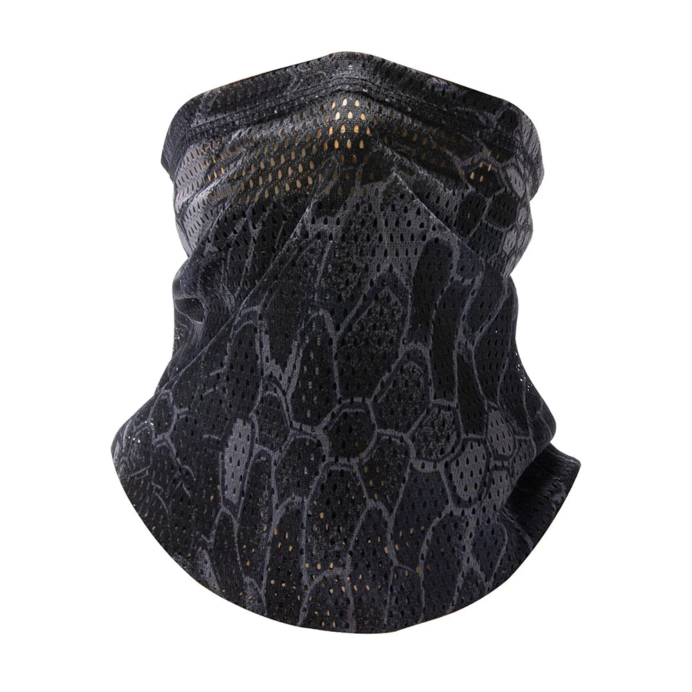 Camouflage Windproof Neck Gaiter Scarf Outdoor Sports Half Face Mask Running Skiing Cycling Bandana Breathable Motorcycle Mask