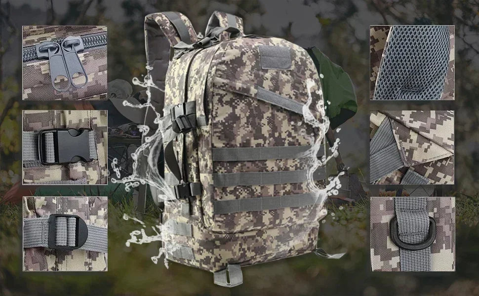 Outdoor camping backpack Waterproof hunting bag Backcountry hunting backpack Large capacity hunting day bag