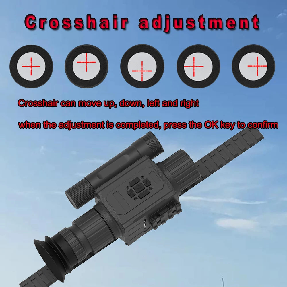 Hunting sight 1.4-inch screen, camera/video, COMS imaging, optical technology 5x magnification, visible up to 400 meters