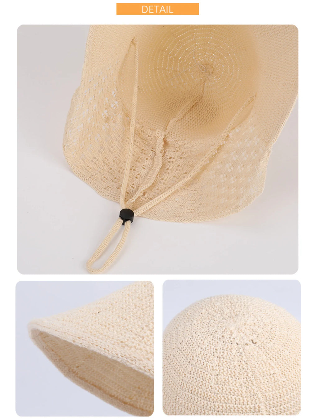 Hand-Woven Hollow-Out Fisherman's Hat with Button Design - Breathable and Comfortable - Sun Protection Hat for Daily Commuting and Beach Vacations - Holiday Gift