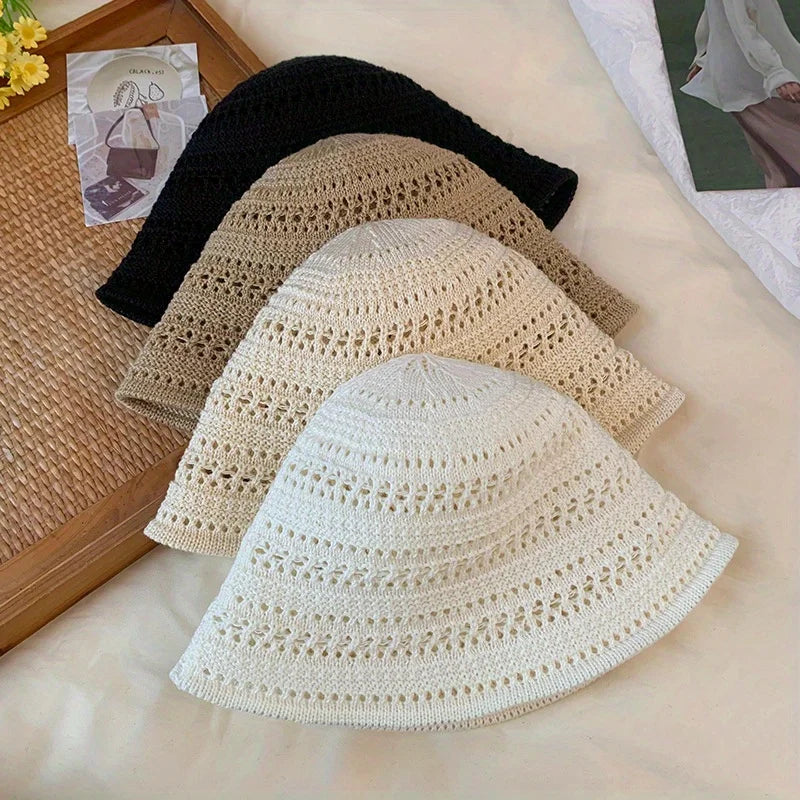 Women's Fashion Fisherman Hat, Breathable Summer Wide Brim Bucket Hat, UV Protection Sun Hat for Beach Travel Camping Hiking