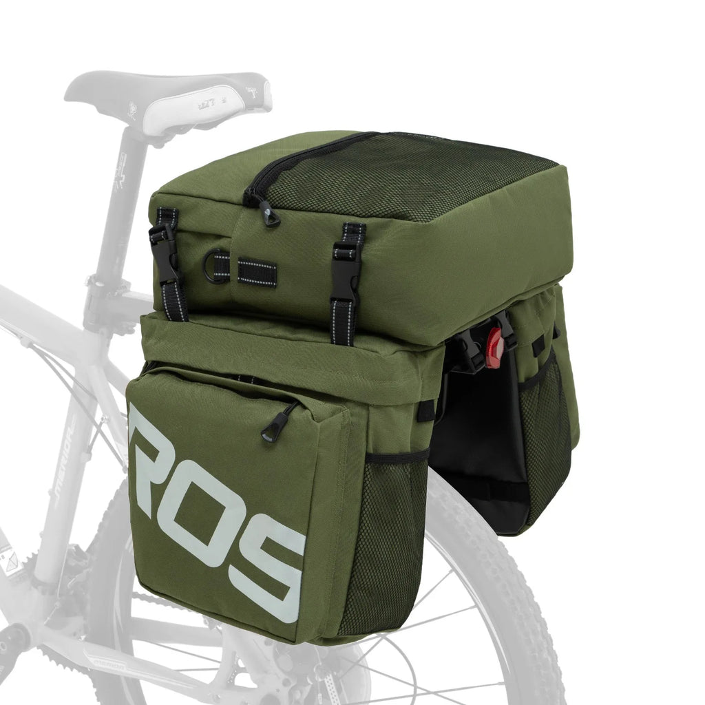 37L Large Capacity Double Side Bike Carrier Rack Bag 3 In 1 Waterproof Road Bicycle Luggage Pannier Rear Pack Seat Trunk Bag
