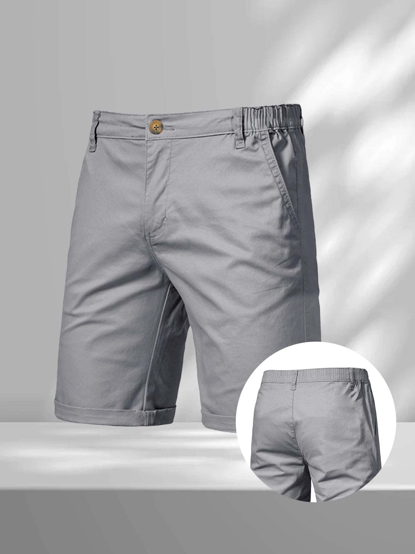 Summer Casual Cargo Shorts Men's Jogging Climbing Sports Short Elastic Waist Solid Color Male Jogger Work Hiking Shorts