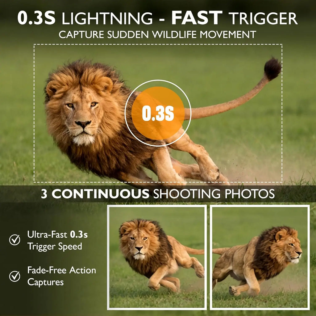 Hunting Trail Camera 1080P Wildlife Activated Trigger Time Infrared Night Vision IP66 Waterproof Hunting Outdoor Wildlife