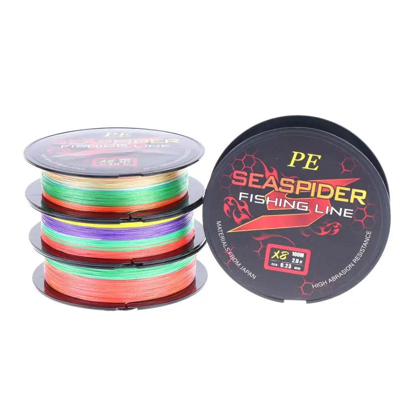 8 Strands 100M PE Braided Fishing Line Multifilament Fishing Lines Sea Wire Fly Carp Braided Line Smooth Carp Fishing Line