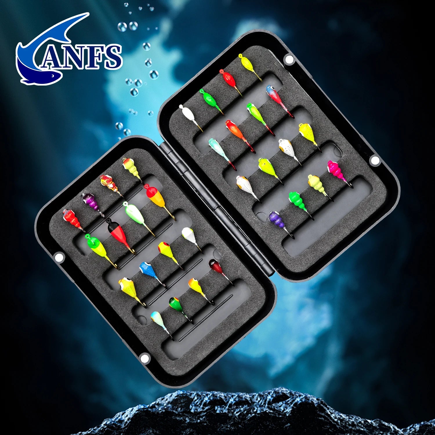 ANFS Ice Fishing Lures Ice Fishing Jigs Ice Fishing Gear Hard Fishing Lures and Jigs Walleye Ice Fishing Kit 8pcs/32pcs