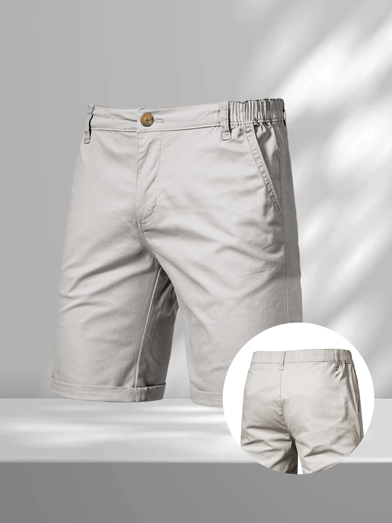 Summer Casual Cargo Shorts Men's Jogging Climbing Sports Short Elastic Waist Solid Color Male Jogger Work Hiking Shorts