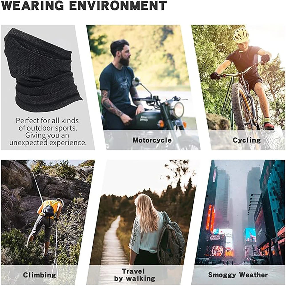 Camouflage Windproof Neck Gaiter Scarf Outdoor Sports Half Face Mask Running Skiing Cycling Bandana Breathable Motorcycle Mask