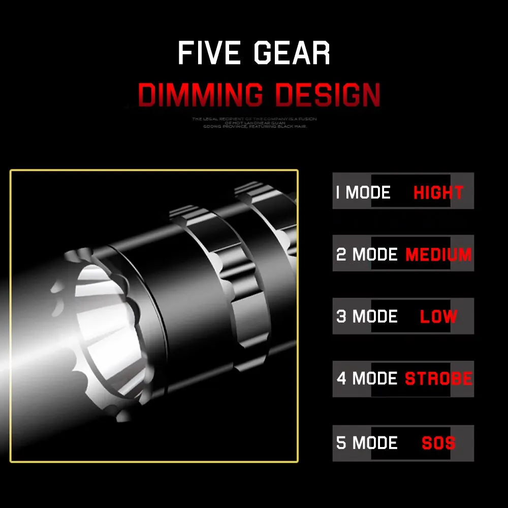 Waterproof Rechargeable Flashlight