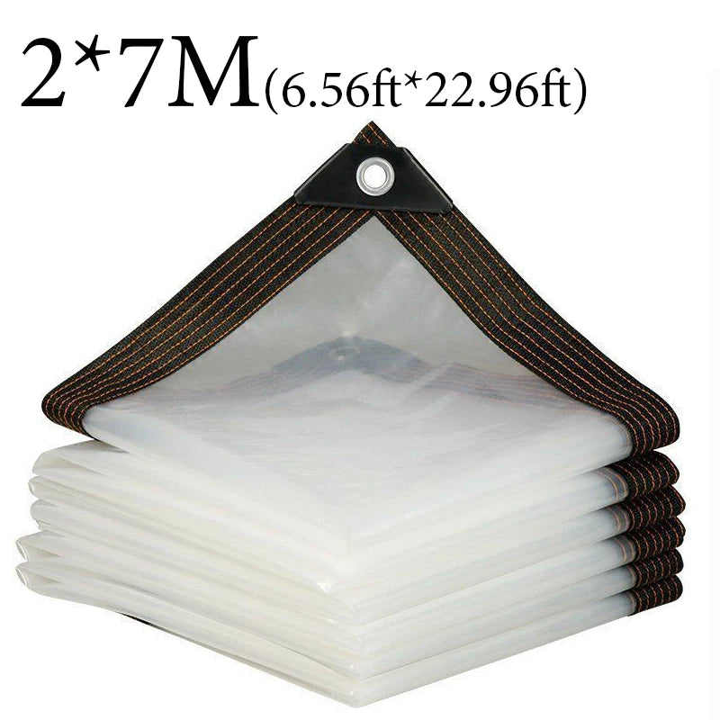 Transparent Tarpaulin 2*7 8 9 3x5x4*6 10 Waterproof Rainproof Tarp Large Cover Greenhouse Camping Garden Plant Sunroom Patio