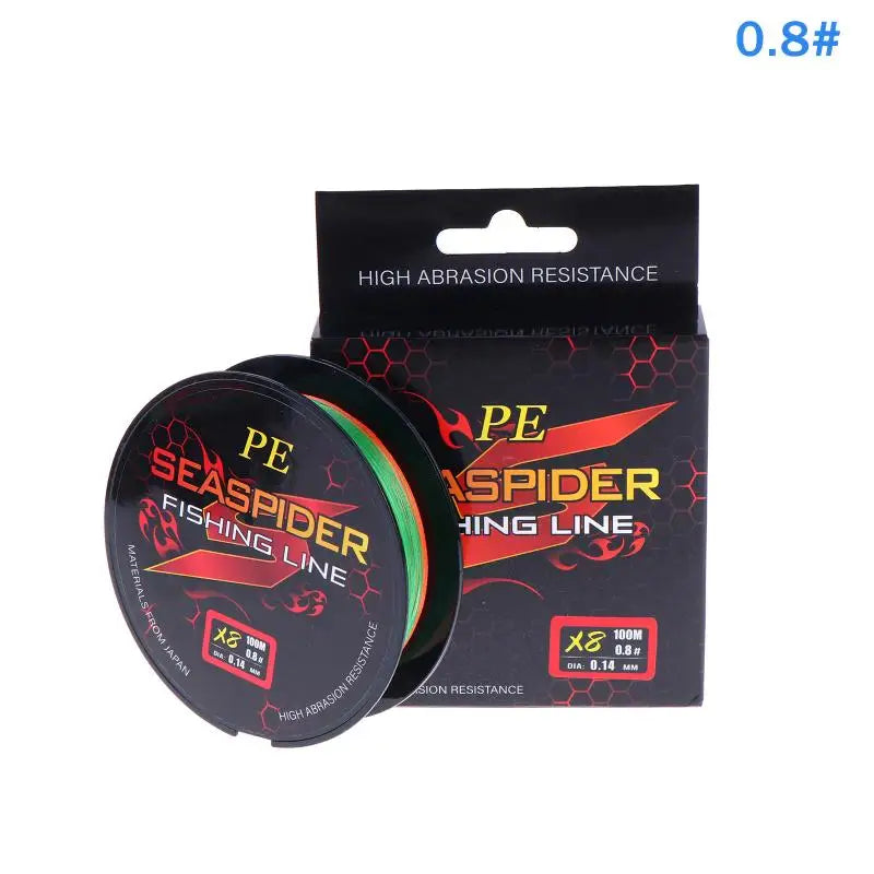 8 Strands 100M PE Braided Fishing Line Multifilament Fishing Lines Sea Wire Fly Carp Braided Line Smooth Carp Fishing Line