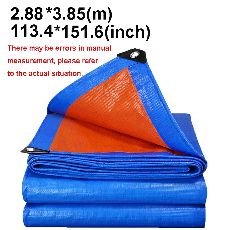 Tarpaulin Awning Durable Tarp Rectangle Sun Shade Patio Sunrays UV Block Waterproof Rain Cover Camping Outdoor Facility Backyard