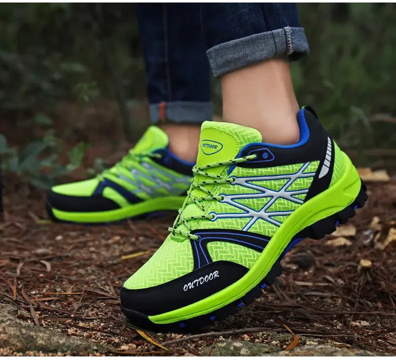 Men's Outdoor Hiking Boots Lightweight Running Shoes Anti Slip and Wear-resistant Rubber Soles Mesh Breathable Sports Shoes 2025
