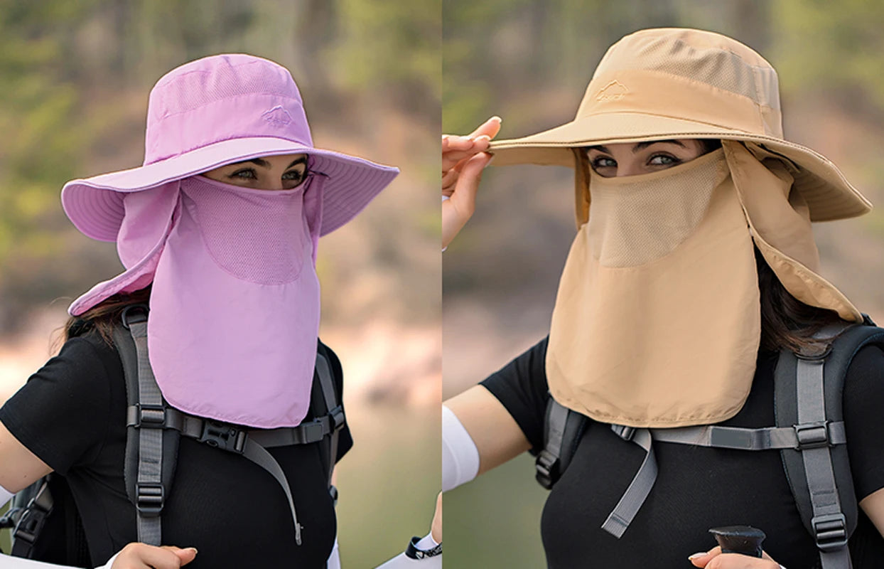 Fisherman's hat, male/womans sun hat, summer outdoor quick drying sun hat, fishing breathable sun hat, female face mask hat