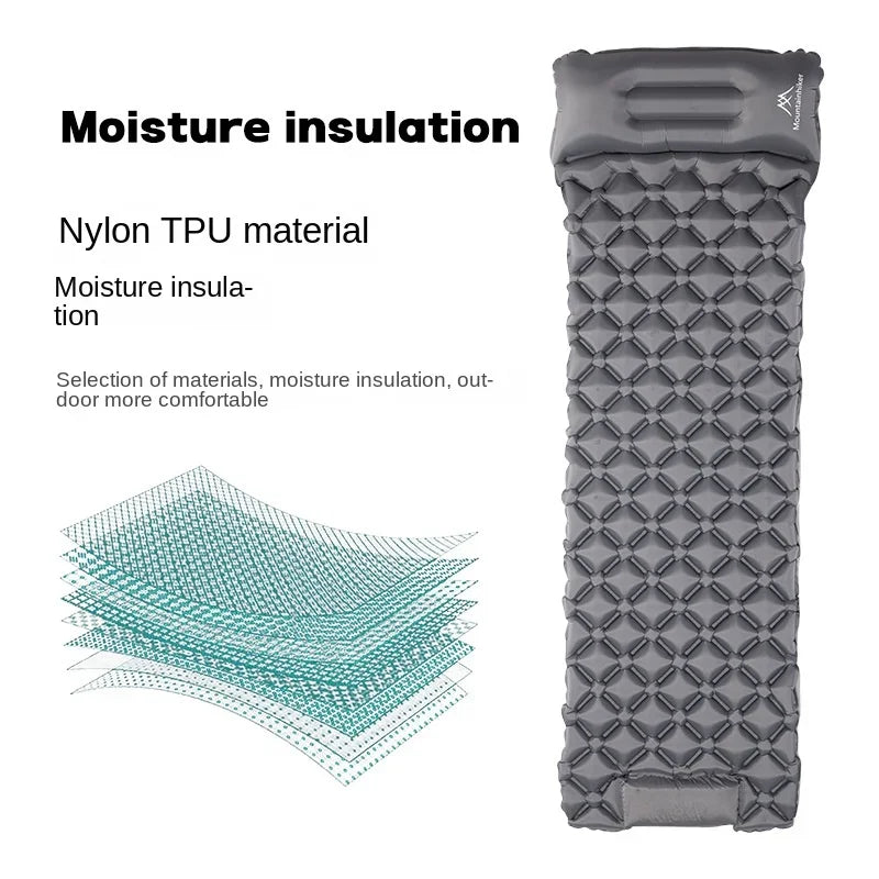Mountainhiker Ultralight Self-inflating Air Mattress Thicken Sleeping Pad Inflatable Beach Picnic Mat Camping Tent Air Cushion