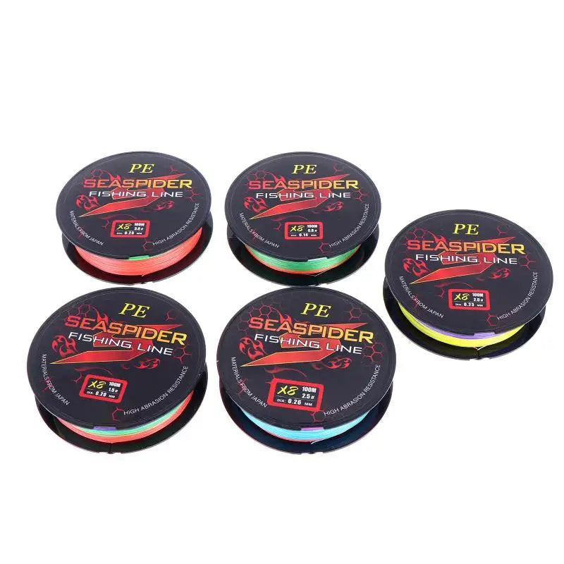 8 Strands 100M PE Braided Fishing Line Multifilament Fishing Lines Sea Wire Fly Carp Braided Line Smooth Carp Fishing Line