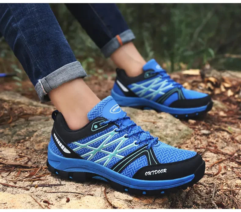 Men's Outdoor Hiking Boots Lightweight Running Shoes Anti Slip and Wear-resistant Rubber Soles Mesh Breathable Sports Shoes 2025