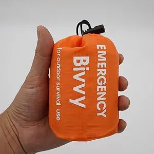 1/2pcs Emergency Sleeping Bag Survival Bag, Portable Waterproof Thermal Bivy Sacks Tac Bivvy Bags,Camping Mylar Sleeping Bag
