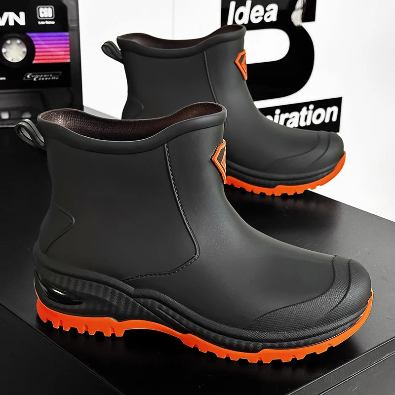 Men's & Woman's Rain Boots Outdoor Wear-Resistant Mountaineering Fishing Non-Slip Short-Tube Waterproof Water Shoes Rain Boots