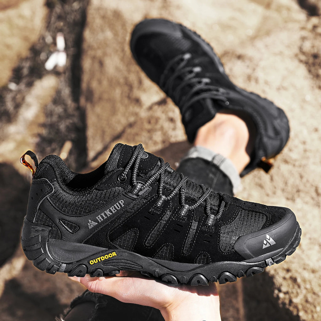 Men's Hiking Shoes Suede Leather Outdoor Shoes Wear-resistant Men Trekking Walking Hunting Tactical Sneakers