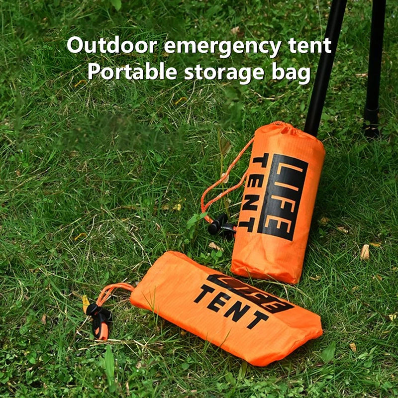 Hot  Outdoor Insulated Emergency Tent Waterproof Emergency Life Saving Insulated Tent Includes Life Whistle Ripstop TentPouch