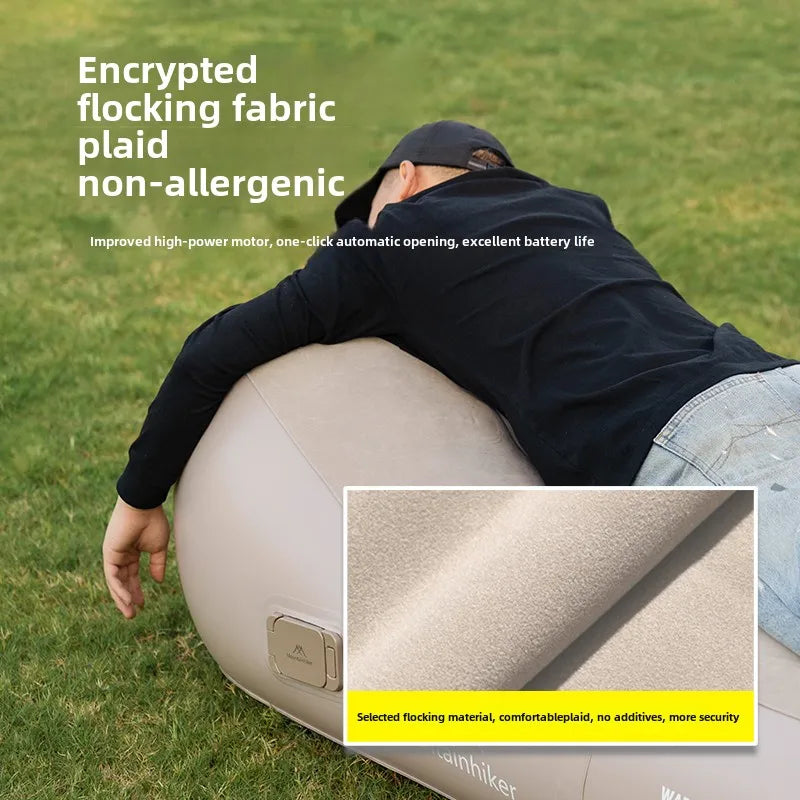 MOUNTAINHIKER Automatic Fast Inflatable Air Sofa Bed  Upgraded Outdoor Portable Air Mattress Lazy Cushion Camping Sleeping Mat