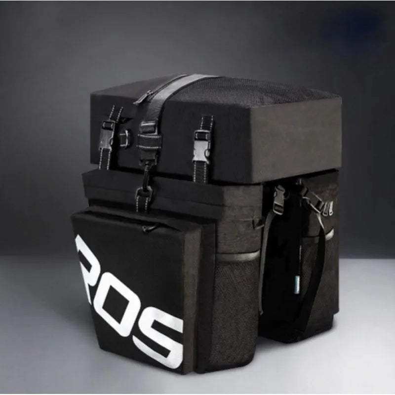 37L Large Capacity Double Side Bike Carrier Rack Bag 3 In 1 Waterproof Road Bicycle Luggage Pannier Rear Pack Seat Trunk Bag