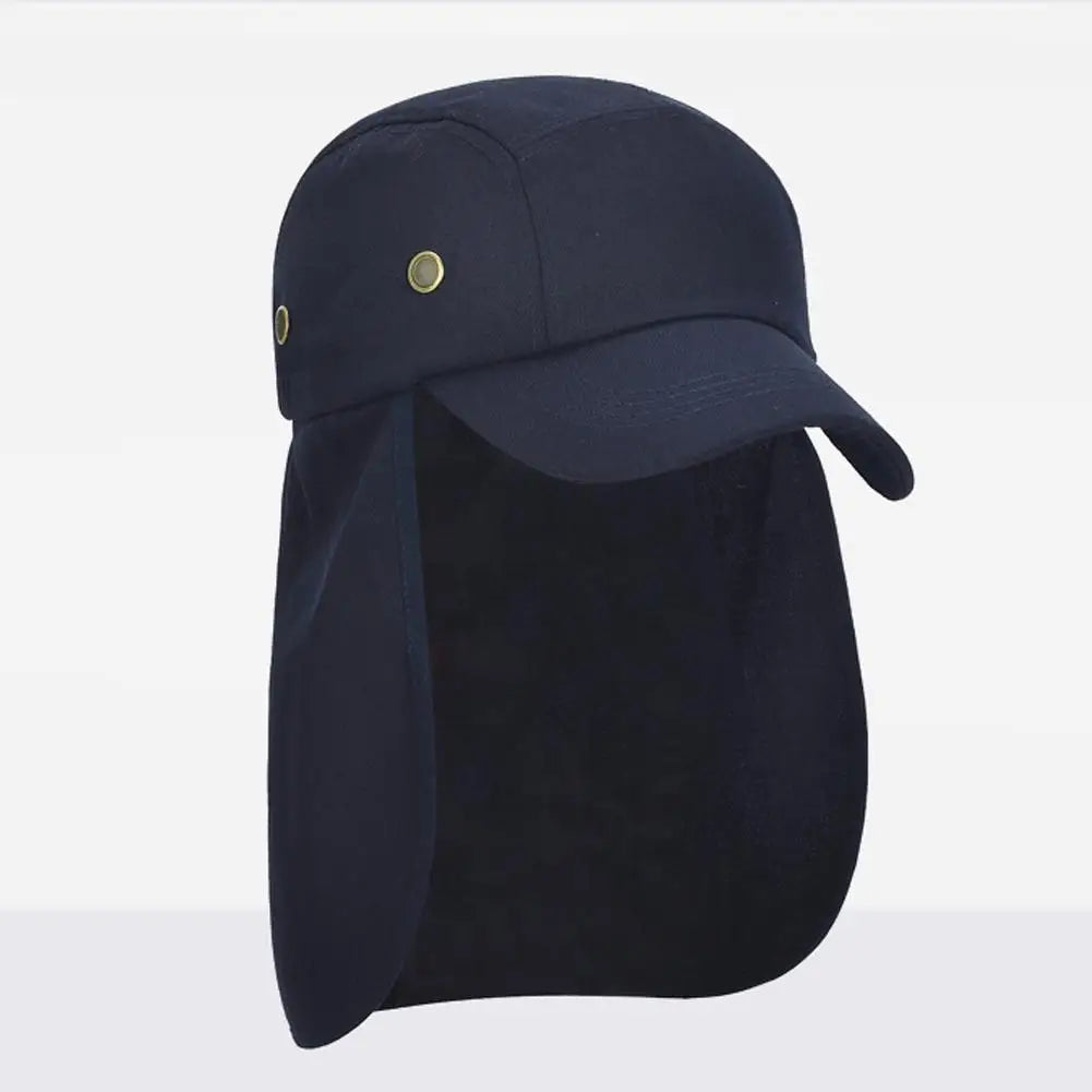 Outdoor fishing Fisherman hat Adjustable camping trip cap cape protection neck UV sun breathable extended edge R1P8