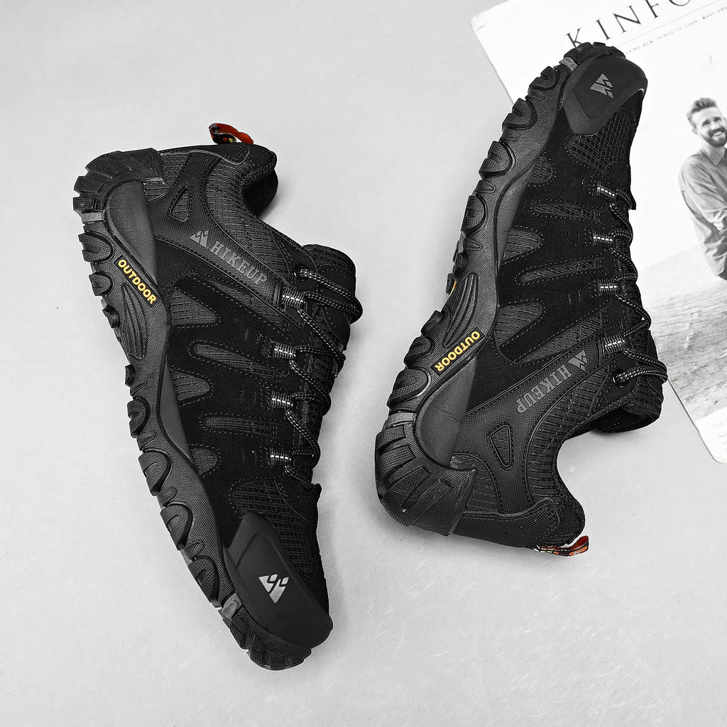 Men's Hiking Shoes Suede Leather Outdoor Shoes Wear-resistant Men Trekking Walking Hunting Tactical Sneakers