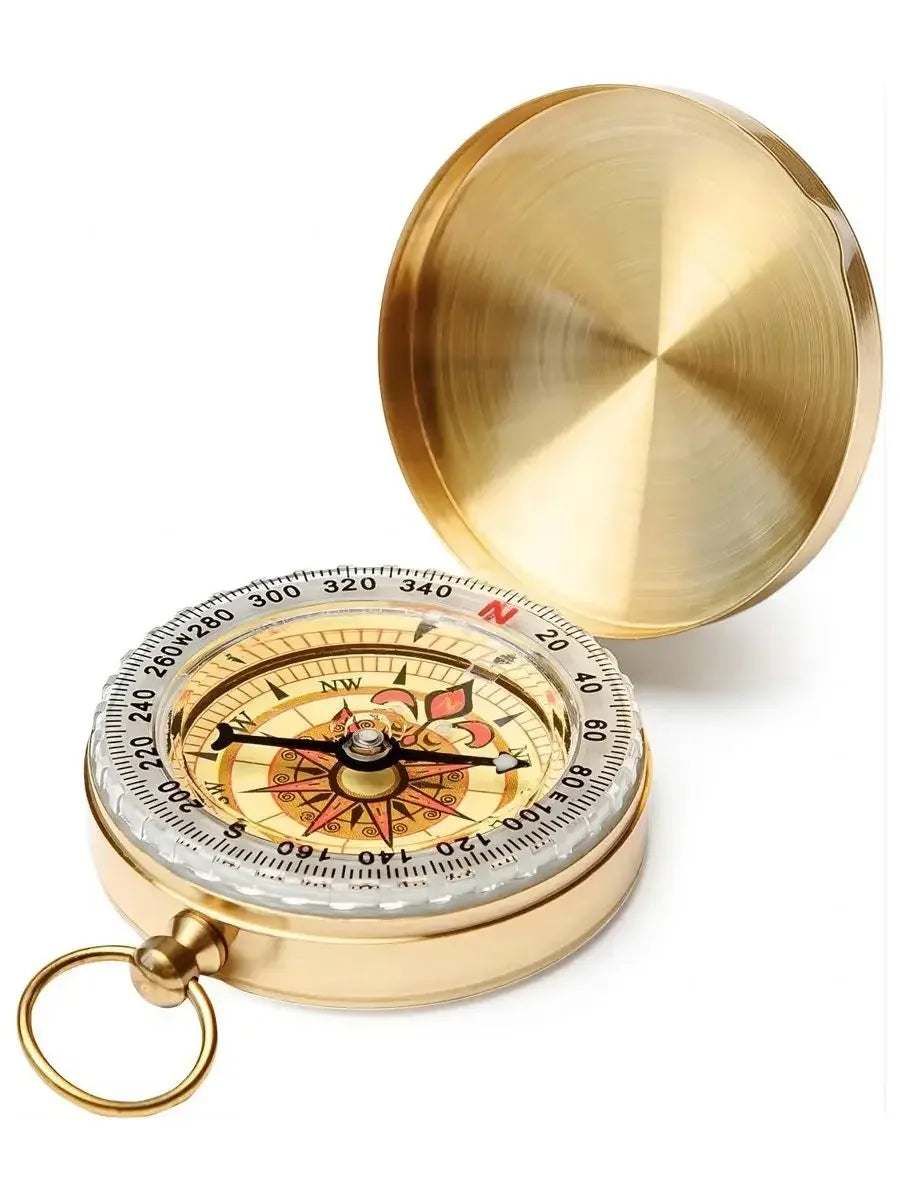 Survival Pocket Compass, Luminous Glow Metal Navigation Tool, Portable Waterproof Outdoor Gear for Hiking, Camping, Hunting