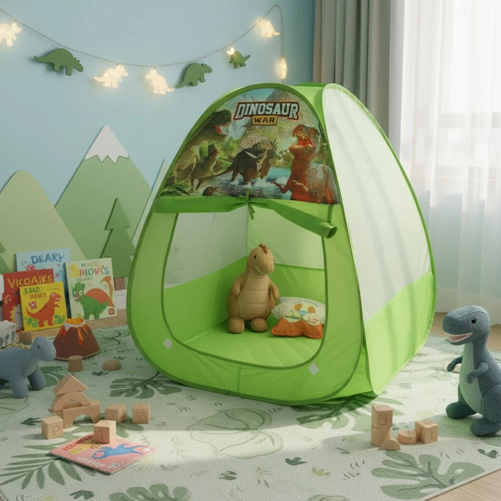 Fun Triangular Tent, Children's Play Tent, Colorful Playhouse for Kids, Foldable, No Assembly Required, Portable Outdoor Party Tent, Ideal Holiday Gift and Beach Toy for Kids, Halloween and Christmas Gift, Accessories Not Inc