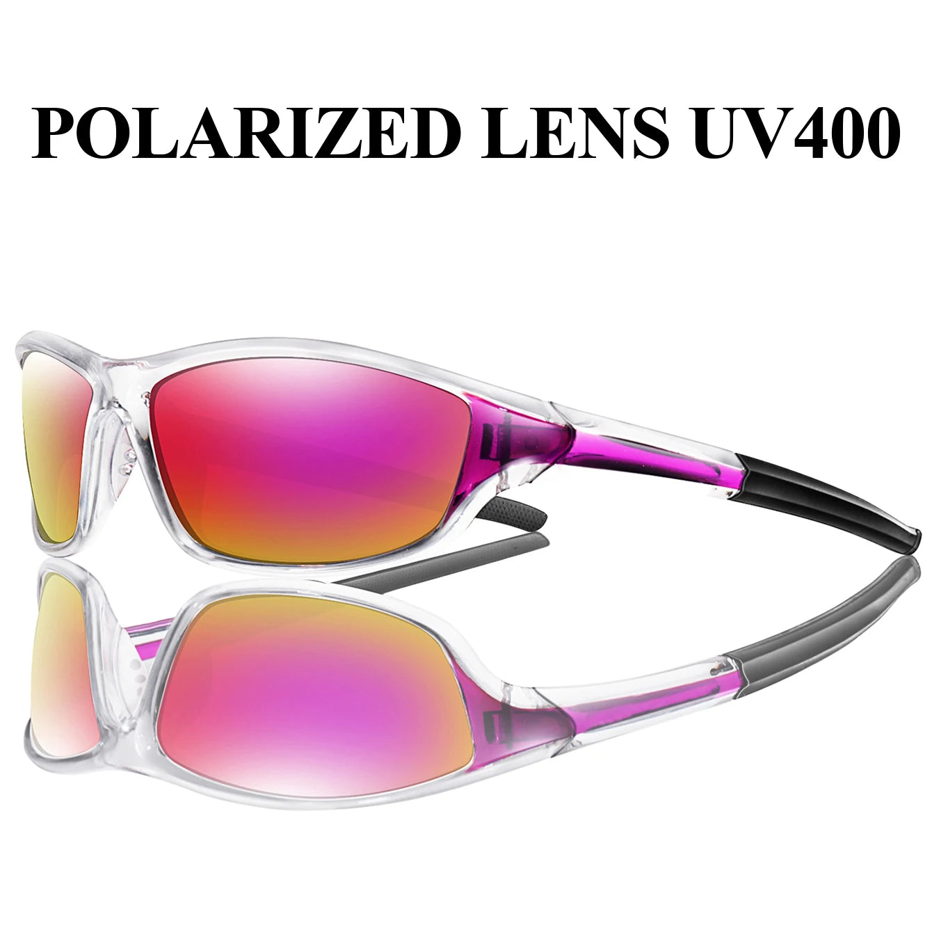 Polarized Fishing Sunglasses Men And Women Sports Colorful Glasses with UV protection for Outdoor Running, Hiking, Cycling