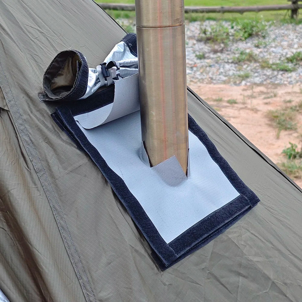 Hot Tent Stove Jack / Fire Resistant Anti-Scald / Fire Stove Pipe Vent Pipe Protect Ring Winter Camping Teepee Tipi Accessory