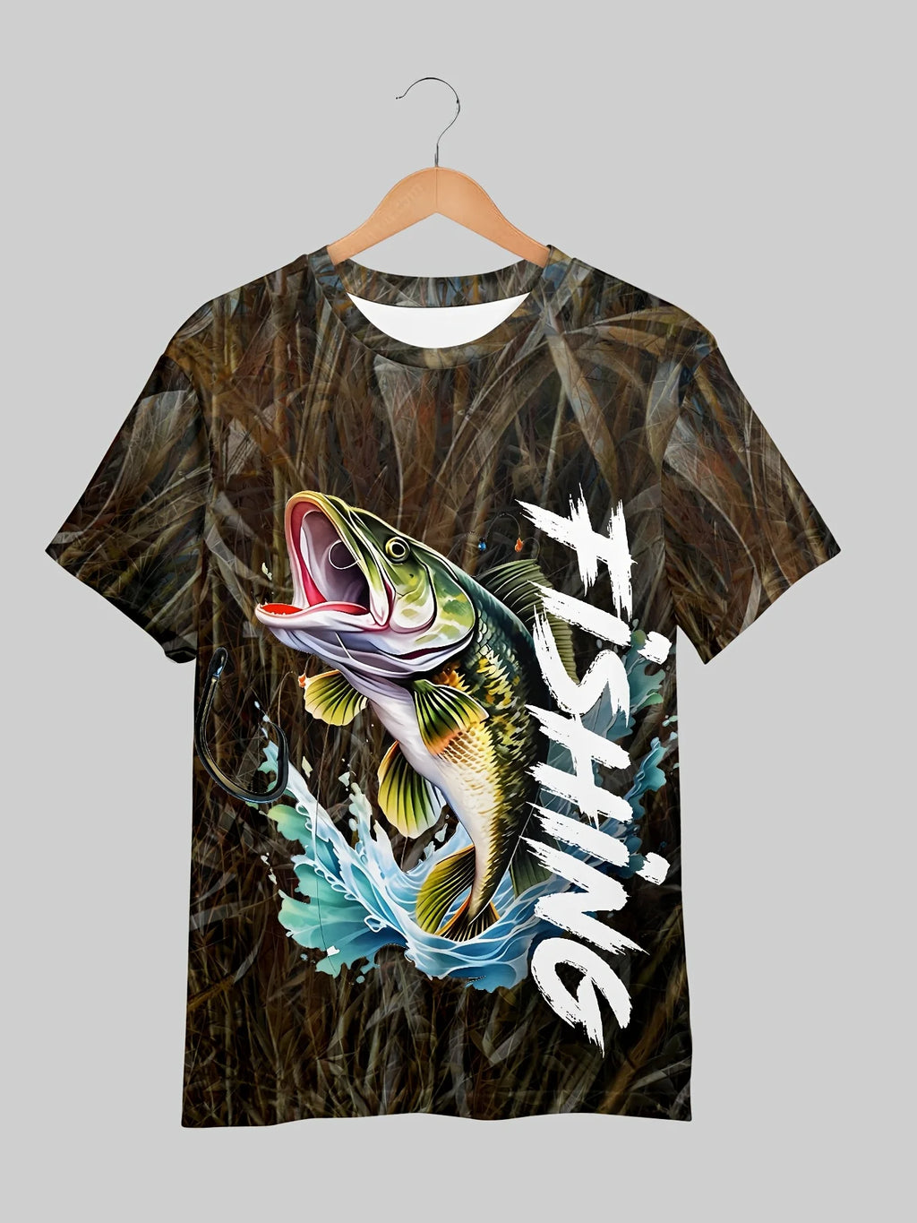 Fish Graphic T-Shirts for Children Short Sleeve Tees Fish Club Wear Oversized T-Shirt Outdoor Fishing Clothing Children T-Shirt